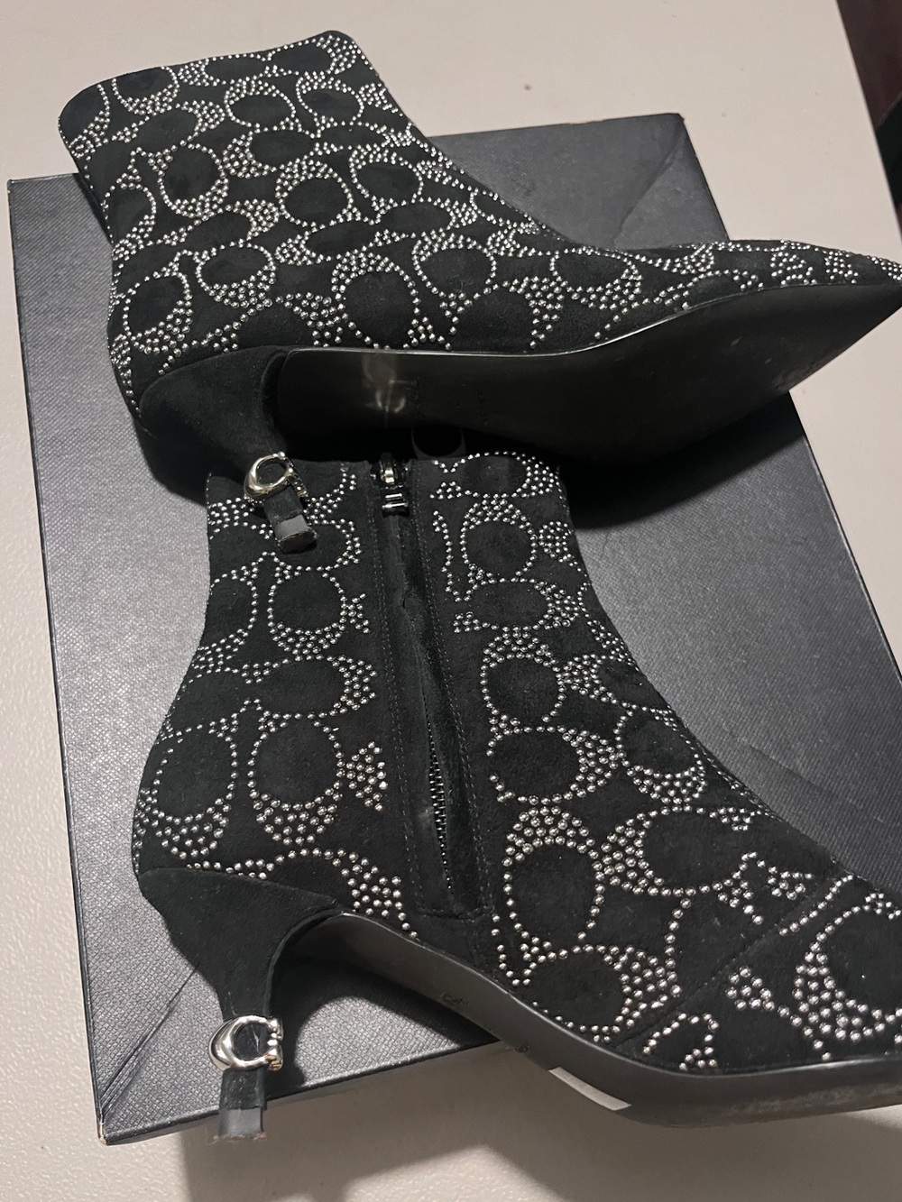 Coach Jewel bootie black and silver signature - Picture 6 of 6